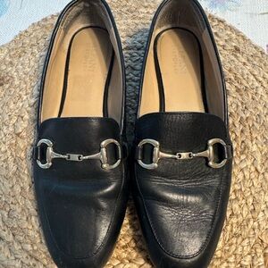 Alfani Step N Flex Gayyle Black Leather Horsebit Loafers